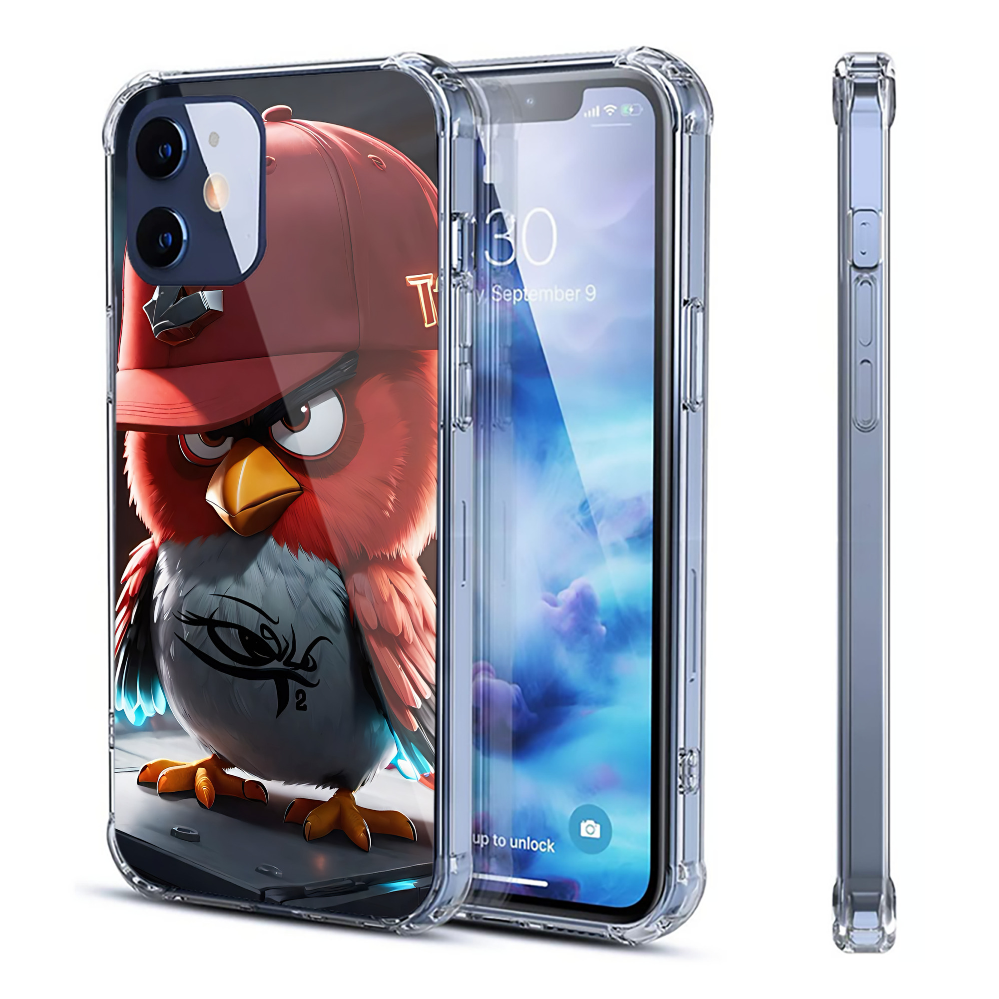（画像用） Angry Birds アングリーバード 【iPhone 12シリーズ対応】透明スマホケース（クリアソフトケース）